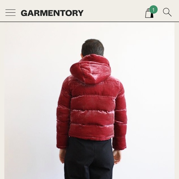 Rachel Antonoff Peggy Velvet Puffer Jacket - Picture 3 of 13